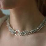 Grape Vine necklace by joola – handcrafted in 925 sterling silver with a rhodium-plated finish, inspired by the graceful rhythm of grape vines.